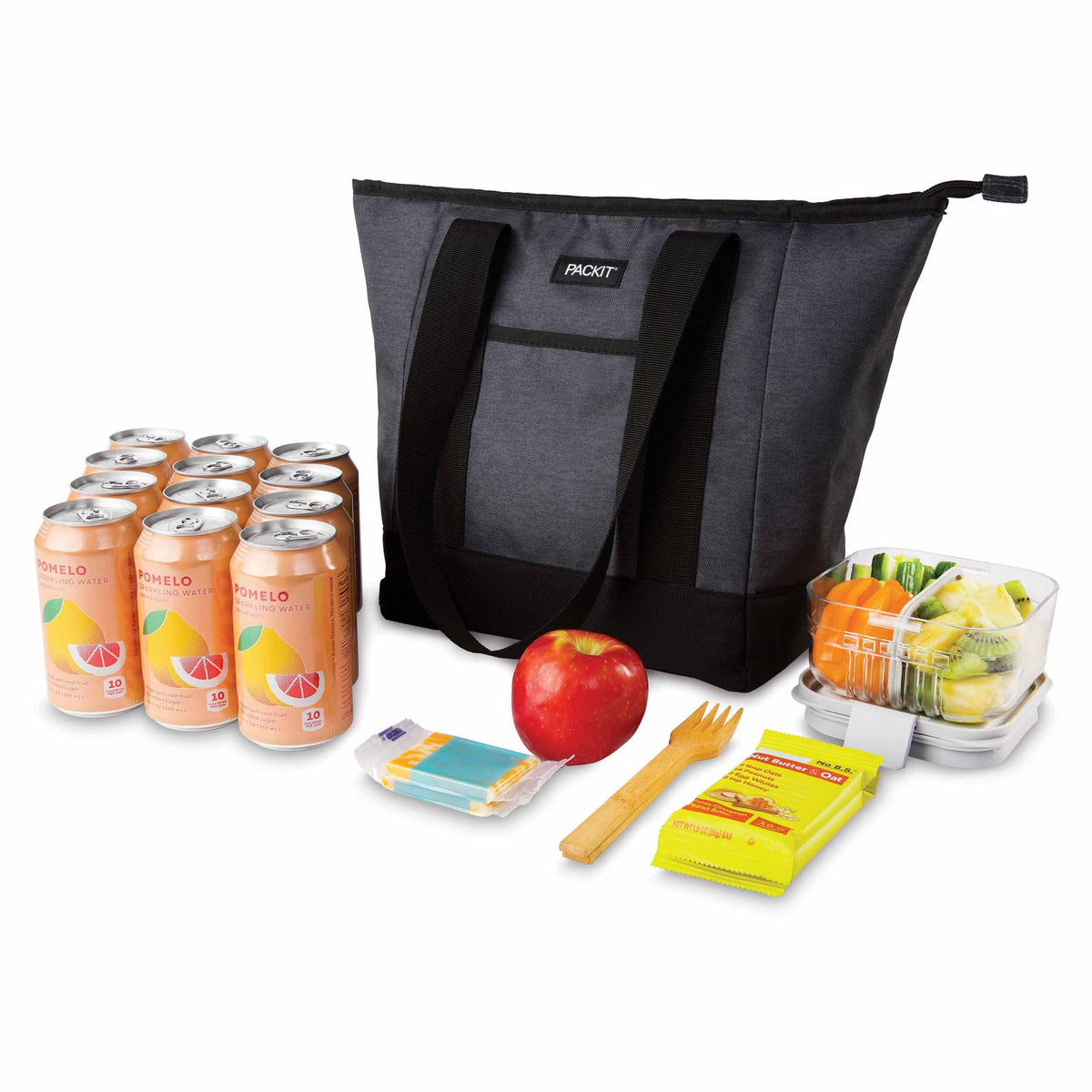 freezable-12-can-tote-cooler-z9 freezable-12-can-tote-cooler-city-charcoal-food-combo.jpg