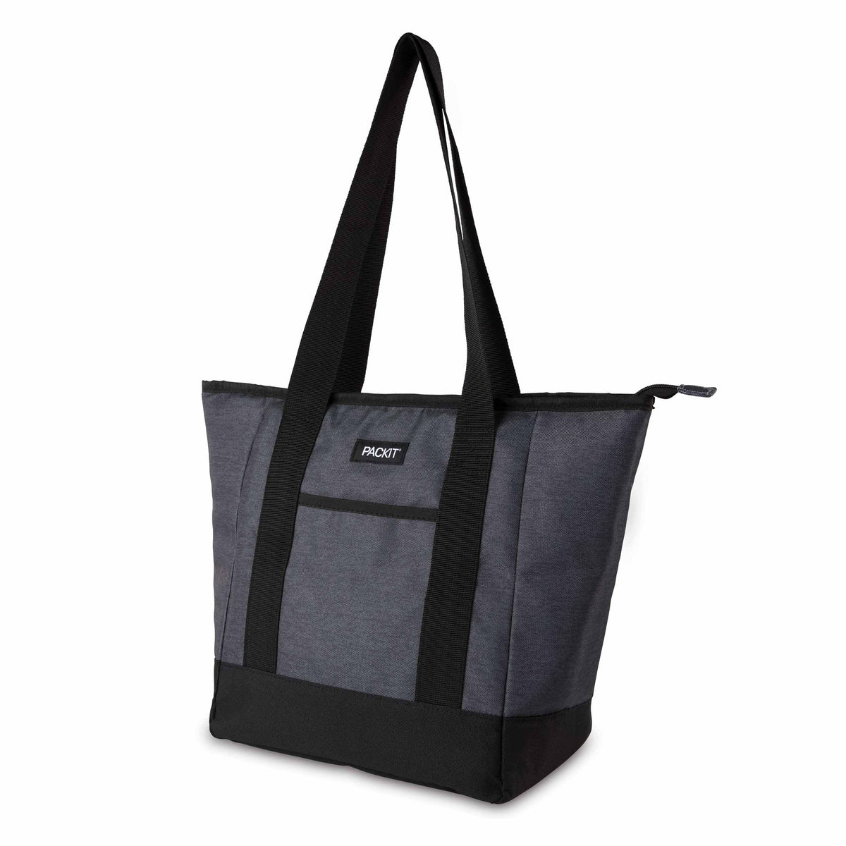 freezable-12-can-tote-cooler-z9 freezable-12-can-tote-cooler-city-charcoal-left-angled.jpg