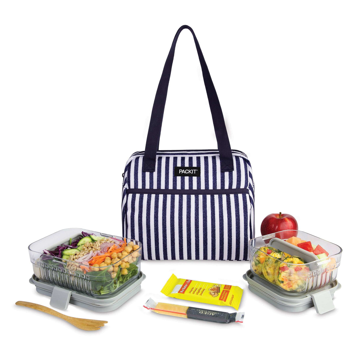 freezable-hampton-lunch-bag-c9 freezable-hampton-lunch-bag-seaside-stripe-front-food-combo.jpg